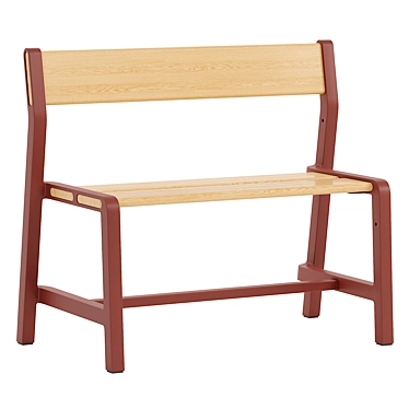 YPPERLIG Children's Bench, Dark Beech 3D model image 1 