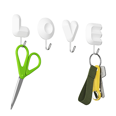 Love Key Holder Stand 3D model image 1 