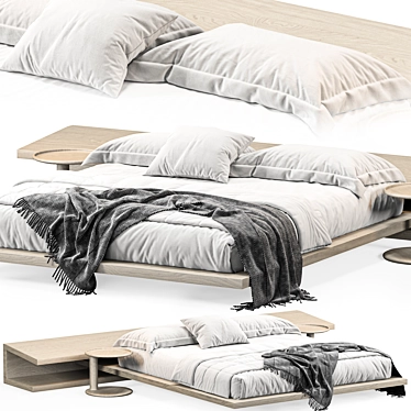 Scandinavian Modern Bed 3D Model 3D model image 1 