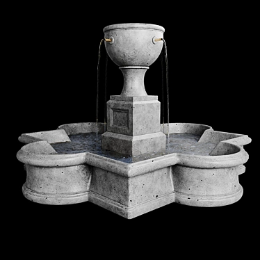 Elegant Campania Navonna Fountain 3D model image 1 