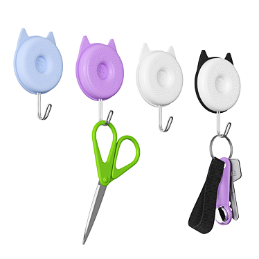 Whimsical Cat Keyholder Organizer 3D model image 1 