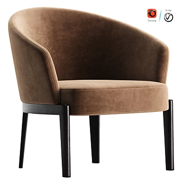 Elegant Molteni Chelsea Armchair 2017 3D model image 1 