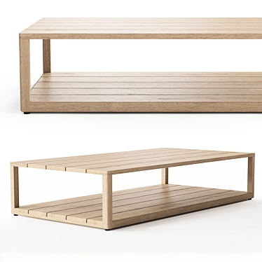 Restoration Hardware Belize Teak Coffee Table 3D model image 1 