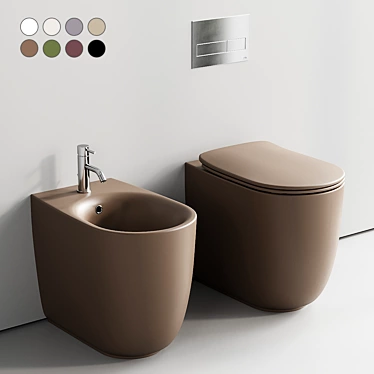 Nolita Back-to-Wall Toilet Bidet 3D model image 1 