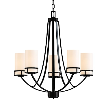 Robie Midnight Black Chandelier In 3 Formats 3D model image 1 