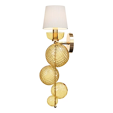 Amber Murano Glass Sconce 3D model image 1 