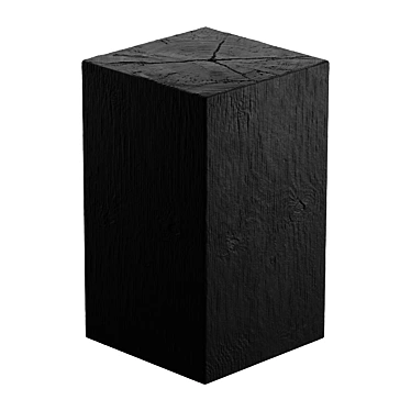 Displacement Burntwood Stool 3D model image 1 