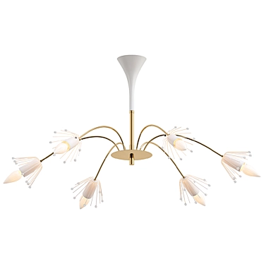 Emil Stejnar Snowflake Pendant Chandelier 3D model image 1 