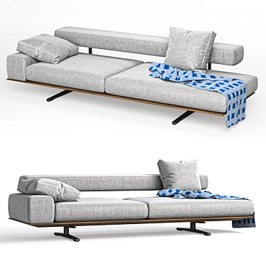 Modern Flexform WING Chaise 2014 3D model image 1 