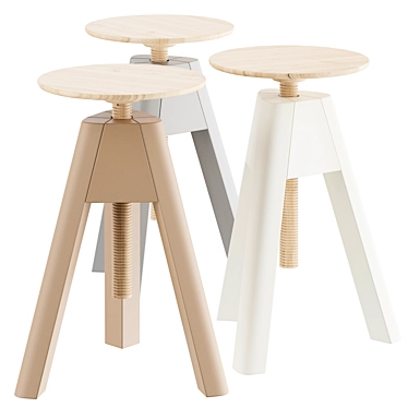 Adjustable Height Vitos Stool 3D model image 1 