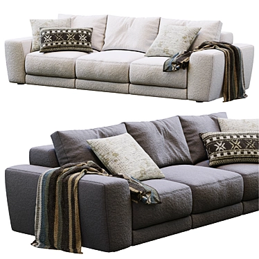 Jesse Pasha 3-Seater Sofa Model 3D model image 1 
