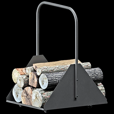 Portable Firewood Stand Rack Organiser 3D model image 1 