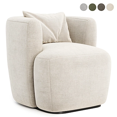Boucle Nidou Armchair 3D model image 1 