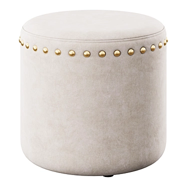 InRoom Designs Round Pouf 3D 3D model image 1 