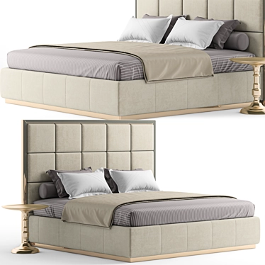 Sleek Diletta Opera Bed 3D model image 1 