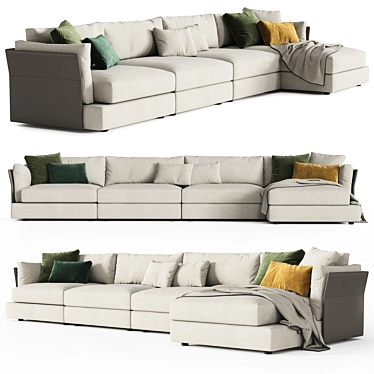 Modular Groovy Sofa by LEMA 3D model image 1 