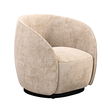 Plush Bouclé Accent Chair 3D model image 1 