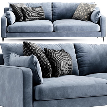 Sleek Mendini Modern Sofa 3D model image 1 