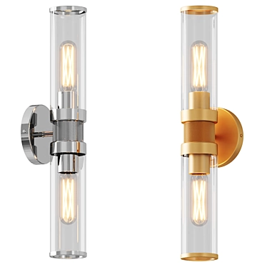 Kemper 2-Light Dimmable Sconce 3D model image 1 