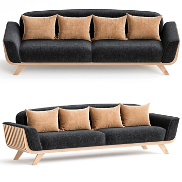 Modern 3ds Max Hamper Sofa 3D model image 1 