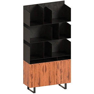 Modern Steel Bookcase by REDA 3D model image 1 