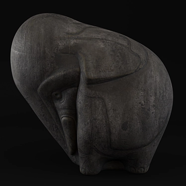 Elegant Elephant Sculpture 3D Max 3D model image 1 