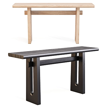 Poliform Nara Wooden Console Table 3D model image 1 