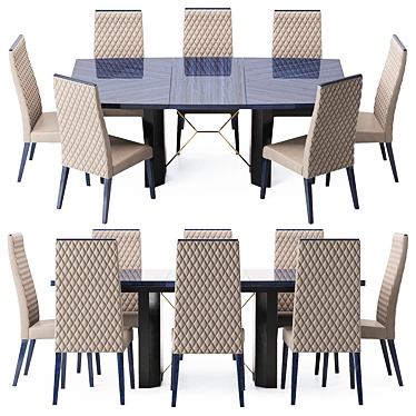 Oceanum Chair & Table Set 3D model image 1 