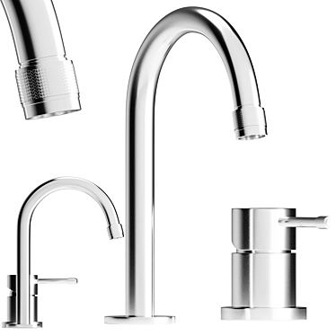 Color-Changing Faucet & Basin Set 3D model image 1 