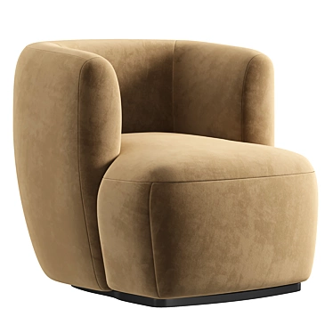 Cozy Bouclette Armchair 2015 3D model image 1 