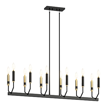 Sophisticated Armand Black Chandelier 3D model image 1 