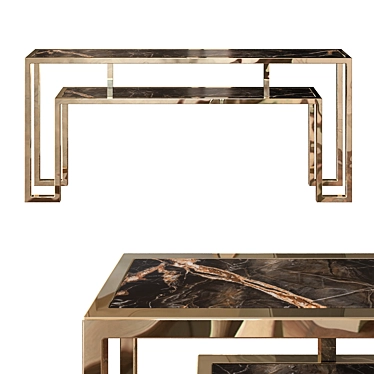 Elegant Console Table in Hudkoff 3D model image 1 