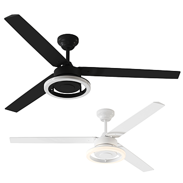 Orbis Blade Ceiling Fan Pendant 3D model image 1 