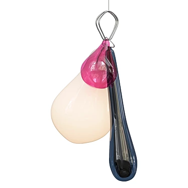 Contemporary Blown Glass Pendant Lights 3D model image 1 