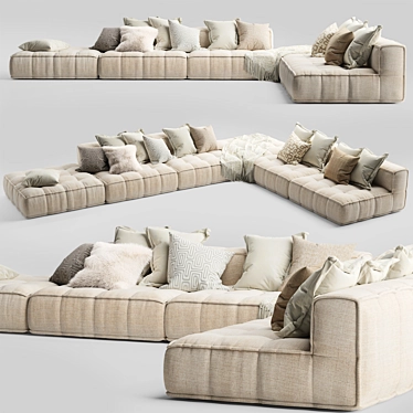 Uniqwa Denver Natural Sofa 3D model image 1 