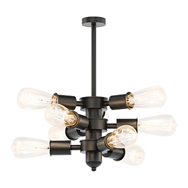 Industrial Steam Pendant Light 3D model image 1 