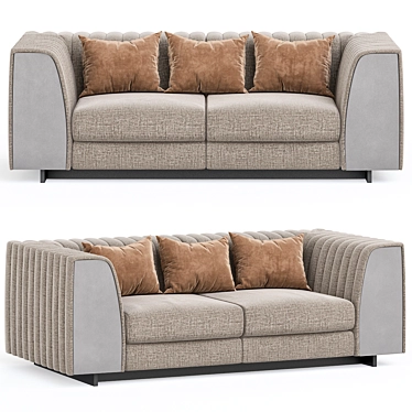Realistic 3D Sofa Model, High-Resolution Textures 3D model image 1 