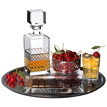 Luxury Whiskey Cherry Delight Set 3D model image 1 