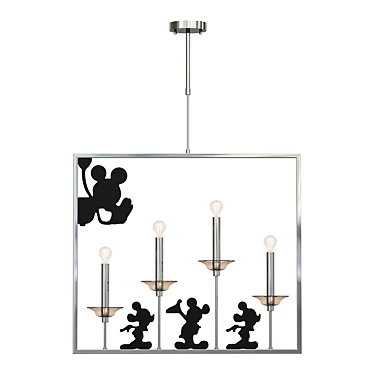 Enchanting Disney Mice Pendant Light 3D model image 1 