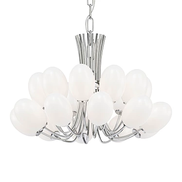 Ethereal Blossom Glow Chandelier 3D model image 1 