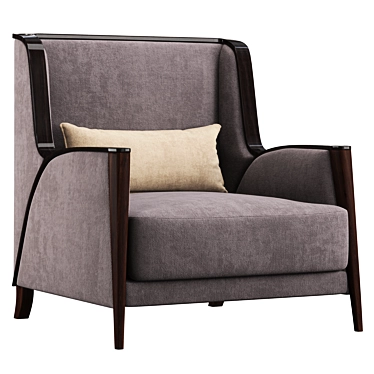 Brezza Fabric Armchair Modern Comfort 3D model image 1 