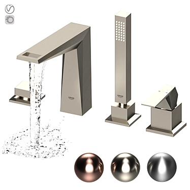 Elegance Height Basin Mixer 3D model image 1 