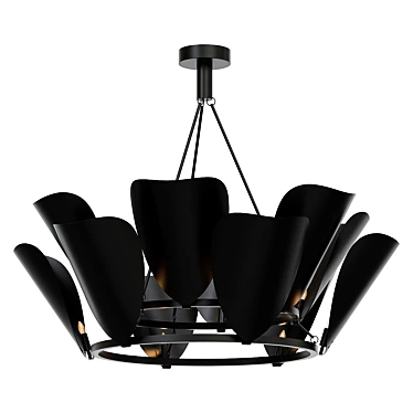 Gothic Bloom Chandelier 3D model image 1 