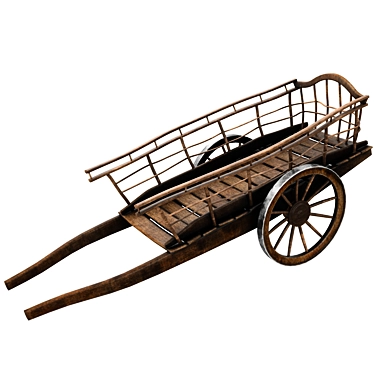 Vintage Broadcasting Equipment Cart 3D model image 1 