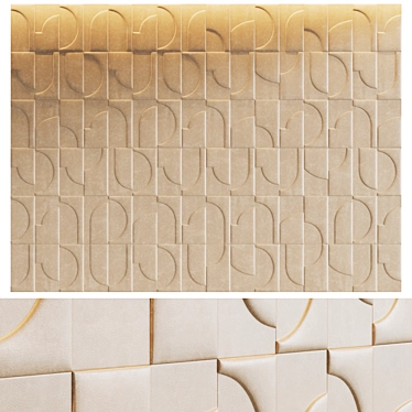 Bon Ton Leather Wall Panels 3D model image 1 