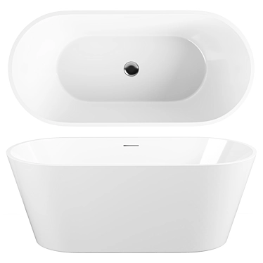 Sleek Abber AB9320-1.6 Acrylic Bathtub 3D model image 1 