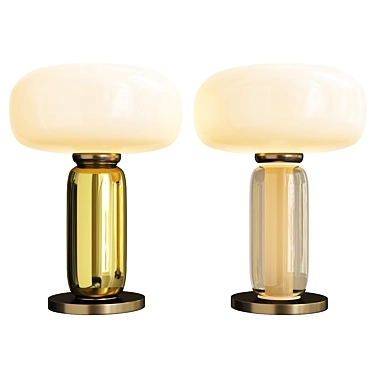 Mid-Century Modern Brass Lamp 3D model image 1 