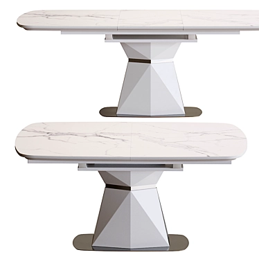 Roma Cer White Marble Table 3D model image 1 