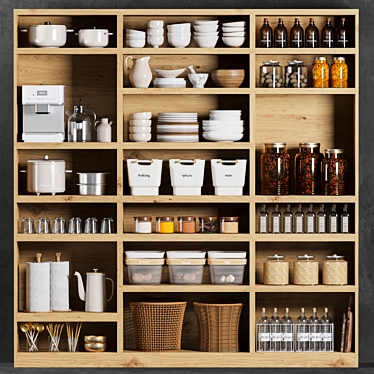 High-Quality Kitchen Accessories Set 3D model image 1 