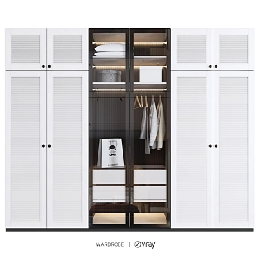 Editable Wardrobe 3D Model 2016 3D model image 1 